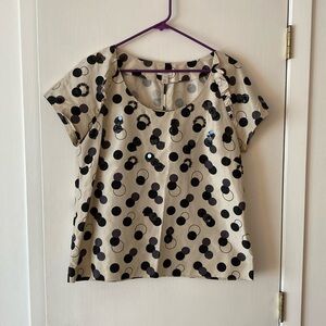 Jcrew Beaded Silk Top